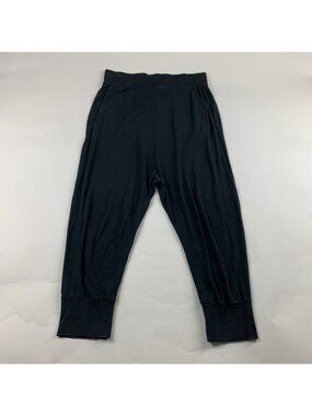 COS Collection of Style Black Cotton Sheer Dropped Crotch Jogger Lounge Pant S